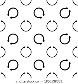 Bangle Icon Seamless Pattern, Rigid Bracelet Jewelry Icon Vector Art Illustration