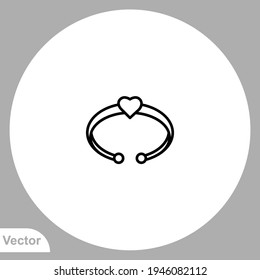 Bangle icon sign vector,Symbol, logo illustration for web and mobile