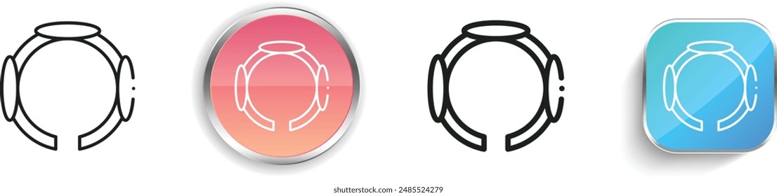 bangle icon. Thin Linear, Regular and Button Style Design Isolated On White Background