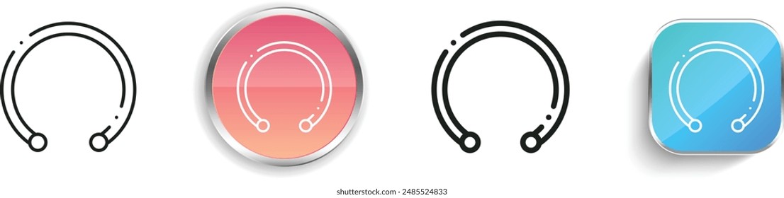 bangle icon. Thin Linear, Regular and Button Style Design Isolated On White Background