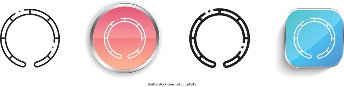 bangle icon. Thin Linear, Regular and Button Style Design Isolated On White Background