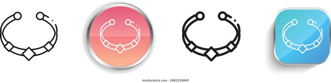 bangle icon. Thin Linear, Regular and Button Style Design Isolated On White Background