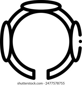 bangle icon. Thin Linear Style Design Isolated On White Background