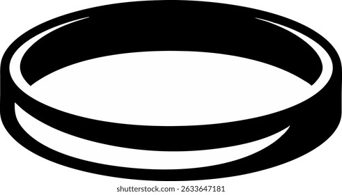Bangle Inner Grip Silhouette Vector Illustration