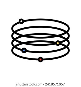 bangle jewelry fashion color icon vector. bangle jewelry fashion sign. isolated symbol illustration