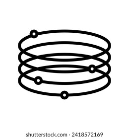 bangle jewelry fashion line icon vector. bangle jewelry fashion sign. isolated contour symbol black illustration