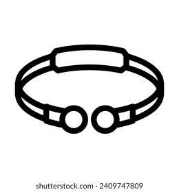 bangle jewelry line icon vector. bangle jewelry sign. isolated contour symbol black illustration