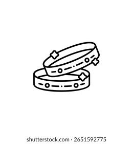 Bangle Jewelry com ícone de vetor cintilante. Estilo de linha de ícone de joias. uso perfeito para logotipo, apresentação, site e muito mais.