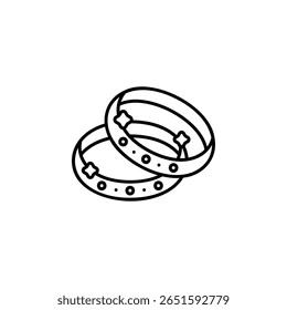 Bangle Jewelry com ícone de vetor cintilante. Estilo de linha de ícone de joias. uso perfeito para logotipo, apresentação, site e muito mais.