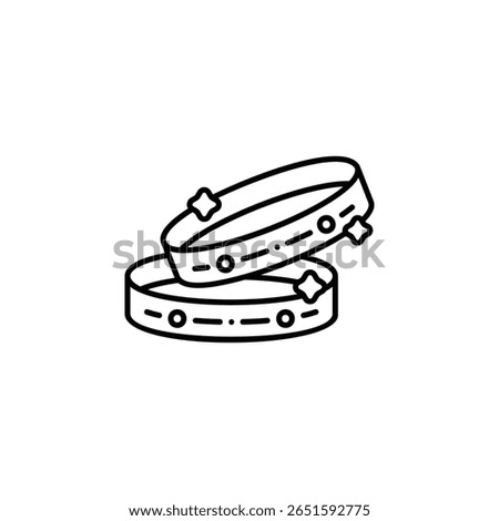 Bangle Jewelry with sparkle vector icon. Jewelry icon line style. perfect use for logo, presentation, website, and more. modern icon design outline style