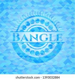 Bangle light blue emblem with mosaic background