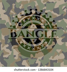 Bangle on camouflaged pattern. Vector Illustration. Detailed.