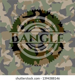 Bangle on camouflaged pattern. Vector Illustration. Detailed.