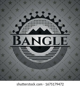 Bangle realistic black emblem. Vector Illustration. Detailed.