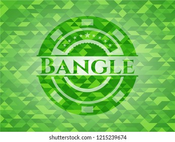 Bangle realistic green mosaic emblem