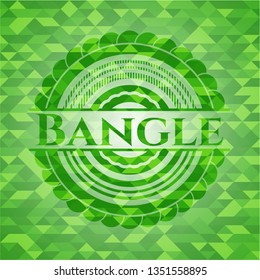 Bangle realistic green mosaic emblem