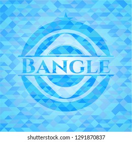 Bangle realistic sky blue mosaic emblem