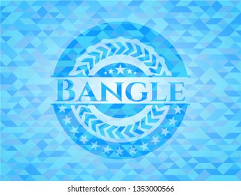 Bangle sky blue mosaic emblem