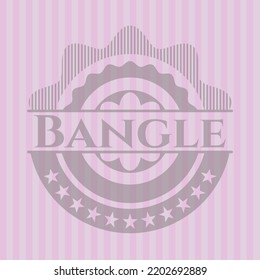 Bangle vintage pink emblem. Vector Illustration. 