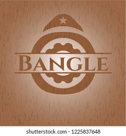 Bangle vintage wooden emblem