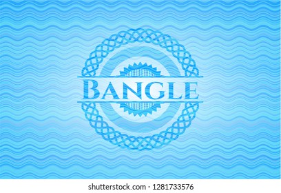 Bangle water representation badge background.