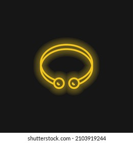 Bangle yellow glowing neon icon