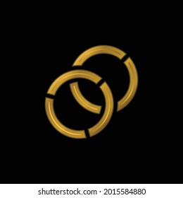 Bangles gold plated metalic icon or logo vector