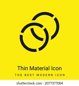 Bangles minimal bright yellow material icon