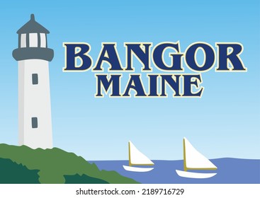 Bangor Maine With Sea View