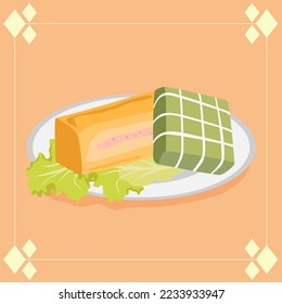 Banh Chung. National Vietnamese food in banana leaves. Asian food.