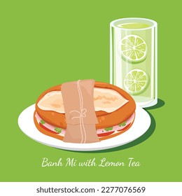 Banh Mi with Lemon Tea