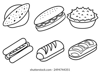 Banh Mi line art elegant simple design