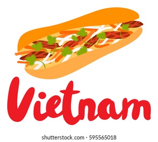 Banh Mi Sandwich with Vietnam Type