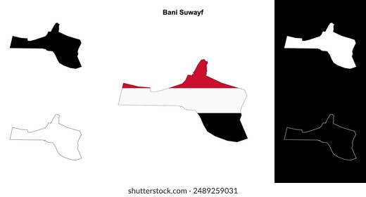 Bani Suwayf Governorate Landkarte zusammengestellt