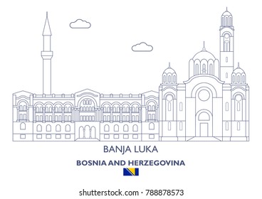 Banja Luka City Skyline, Bosnia and Herzegovina