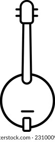 banjo audio music instrument musical Outline
