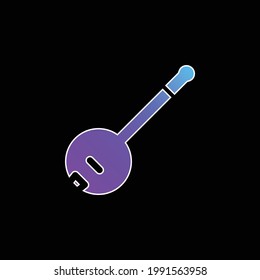 Banjo-blauer Farbverlauf-Vektorsymbol