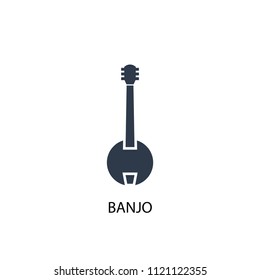 banjo creative icon. Simple element illustration. banjo concept symbol design from music collection. Can be used for web and mobile.