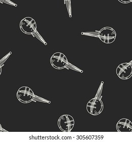 banjo doodle seamless pattern background