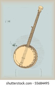 Banjo drawing- traditional instrument