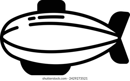 banjo glyph and line vector illustration