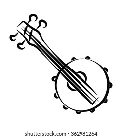 Banjo Hand Drawn Vector Icon