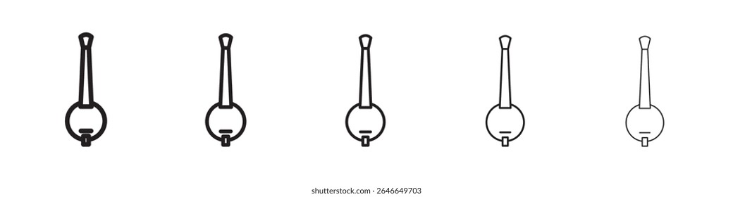 banjo icon black and white vector sign