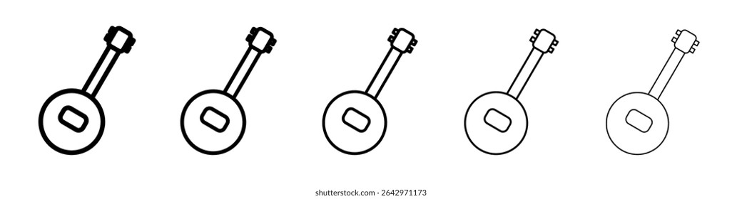 ícone banjo Design plano em plano de fundo isolado