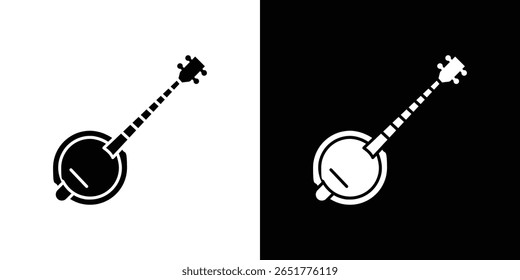 Ícone banjo de um vetor de estilo plano