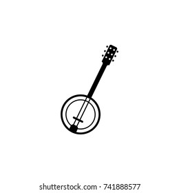 Banjo icon on white background