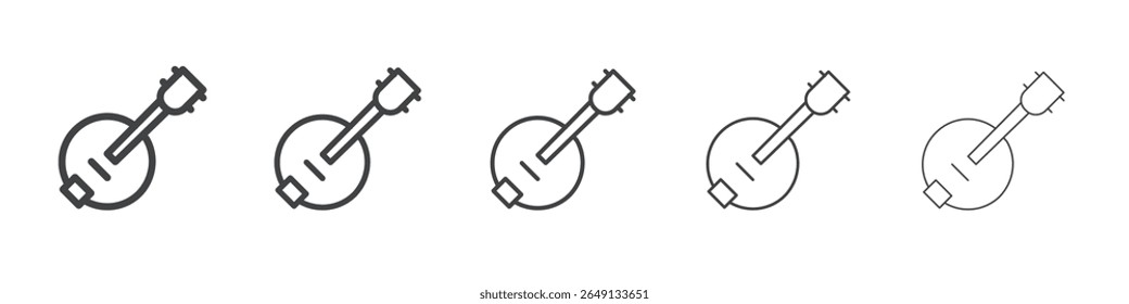 ícone banjo contorno ilustração símbolo do vetor