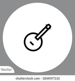 Banjo icon sign vector,Symbol, logo illustration for web and mobile