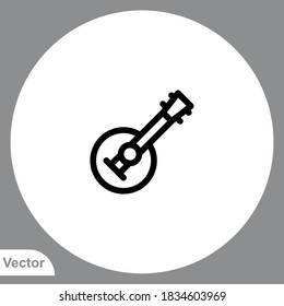 Banjo icon sign vector,Symbol, logo illustration for web and mobile