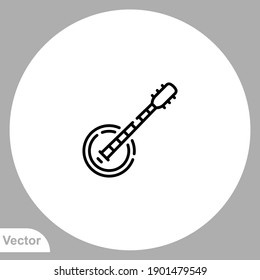 Banjo icon sign vector,Symbol, logo illustration for web and mobile